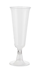 5 Oz. Clear Plastic Flute Glasses | 12 Count