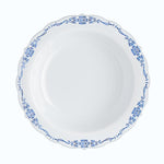 12 Oz. White / Navy Victorian Design Bowls | 20 Count