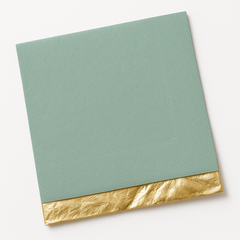 Elegant Gold Stamped Beverage Napkins