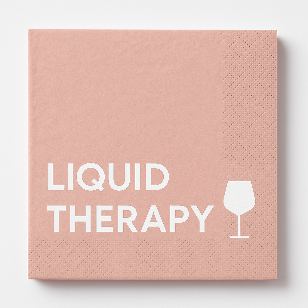 "Liquid Therapy" Cocktail Beverage Napkins