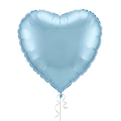 Pastel Blue Heart Foil Balloon - 18-Inch