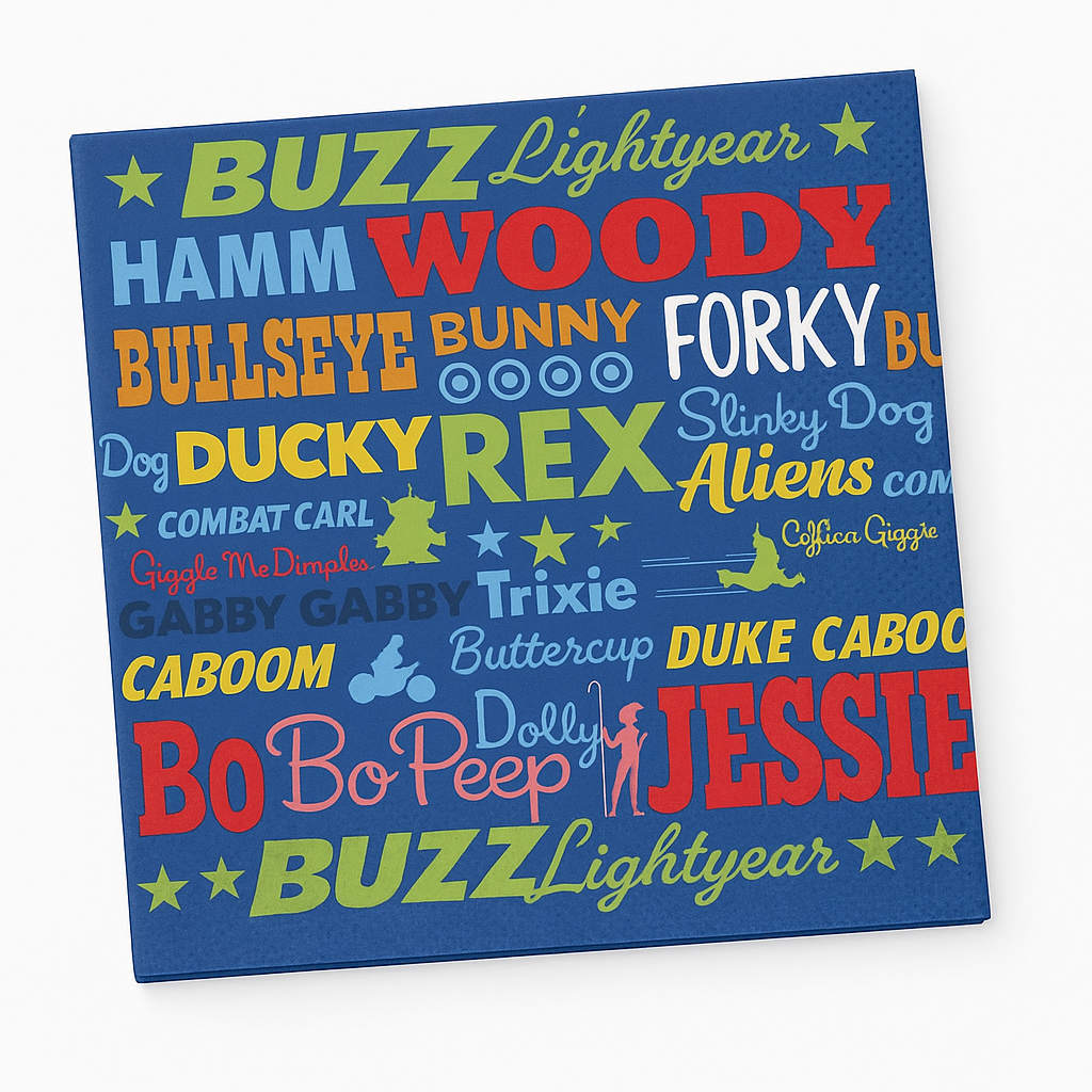 Toy Story 4 Birthday Party Beverage Napkins, 5-Inch, 16-Pack