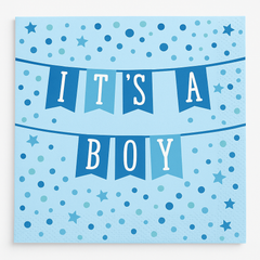 "It's a Boy" Baby Shower Beverage Napkins - 5 In. X 5 In.