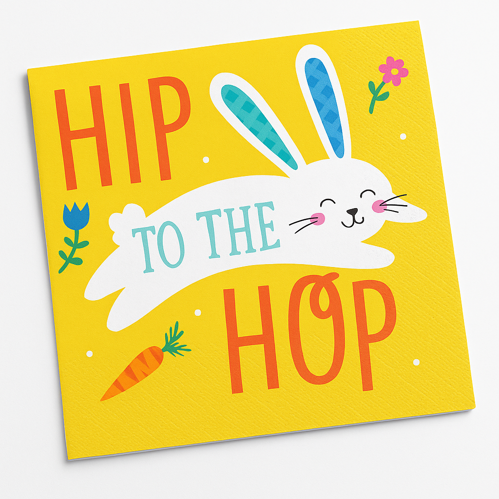 Funny Bunny Easter Beverage Napkins
