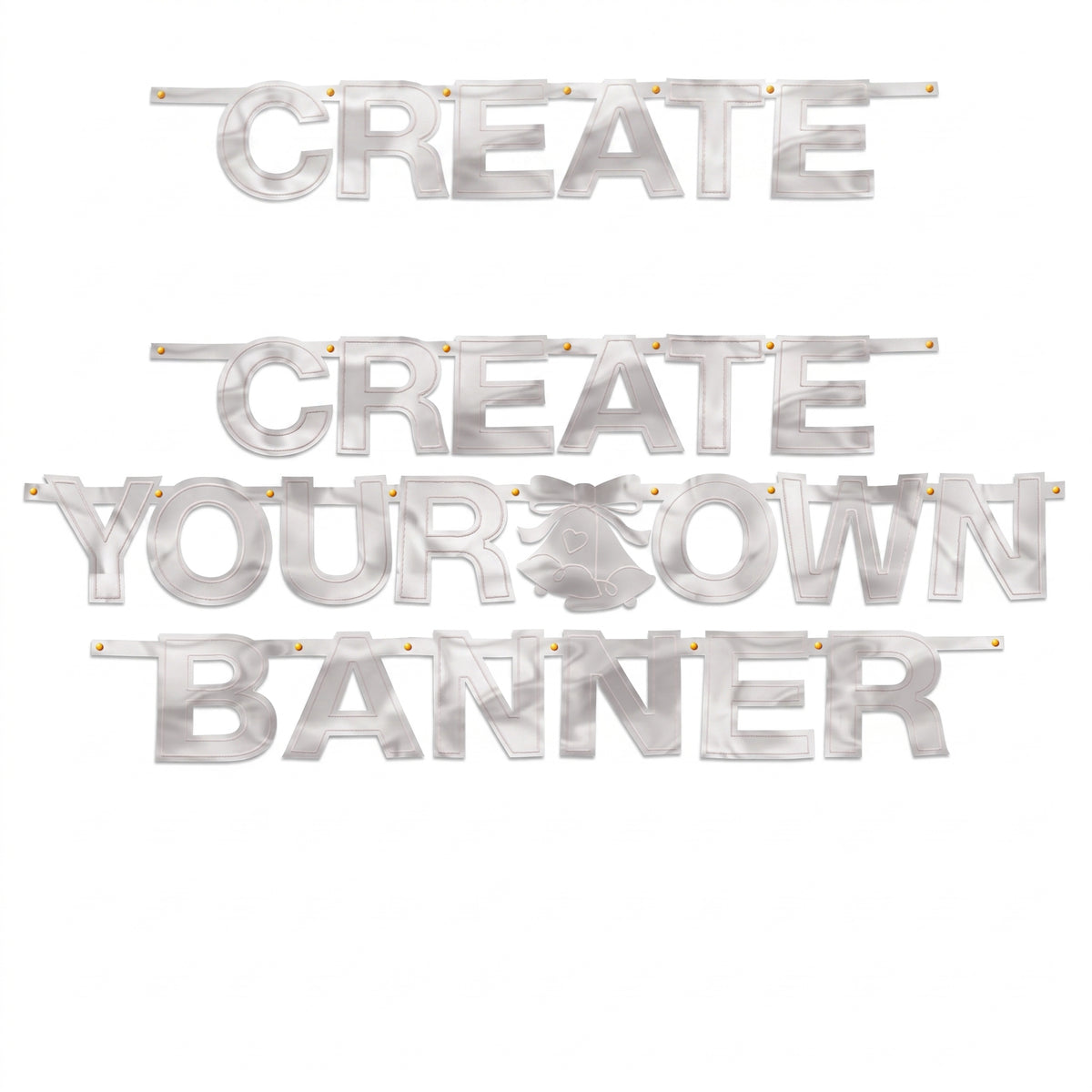 Silver Foil DIY Customizable Banner Kit for Weddings