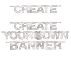 Silver Foil DIY Customizable Banner Kit for Weddings