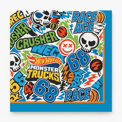 Hot Wheels Monster Trucks Beverage Napkins