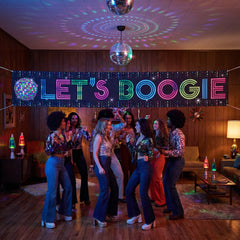 Let's Boogie Disco Fever Banner 25-ft
