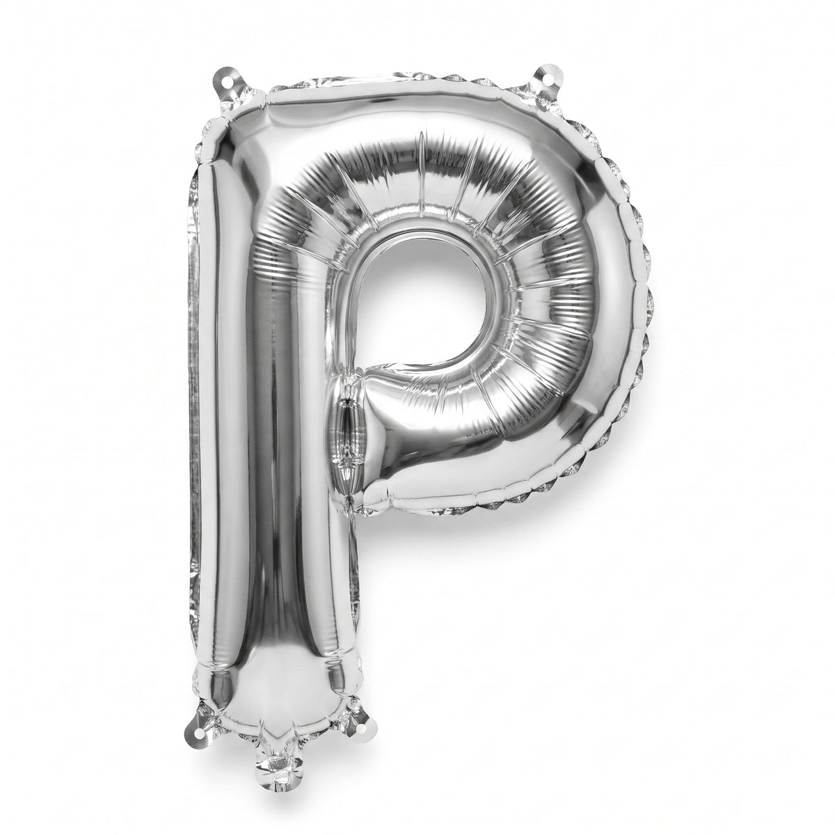 Silver Foil Letter "P" Balloon - Metallic Party Decor