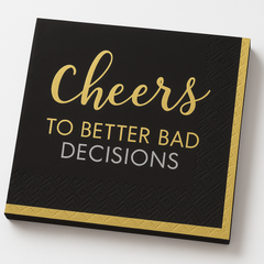 New Year's Eve Hot Stamped Beverage Napkins