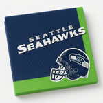 Seattle Seahawks NFL Luncheon Napkins - 6.5 In. x 6.5 In. - 16 Pack
