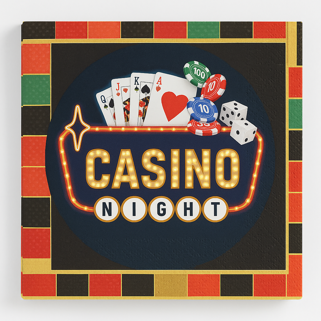 Roll the Dice Casino Lunch Napkins - 16 Pack