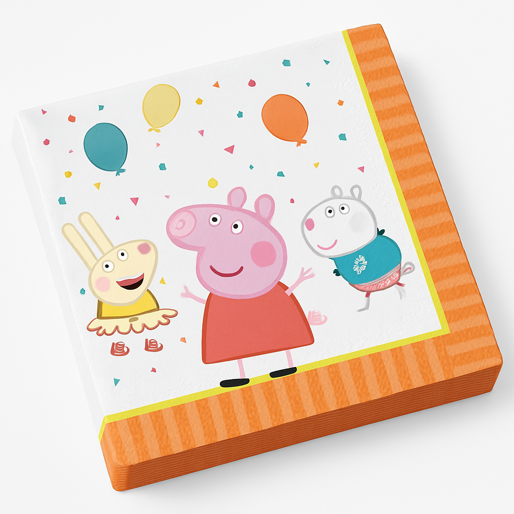Peppa Pig Confetti Party Lunch Napkins - 16 Pack