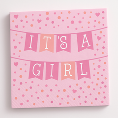 "It's a Girl" Baby Shower Luncheon Napkins