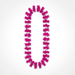 Bright Pink Hawaiian Lei Necklace - 40"