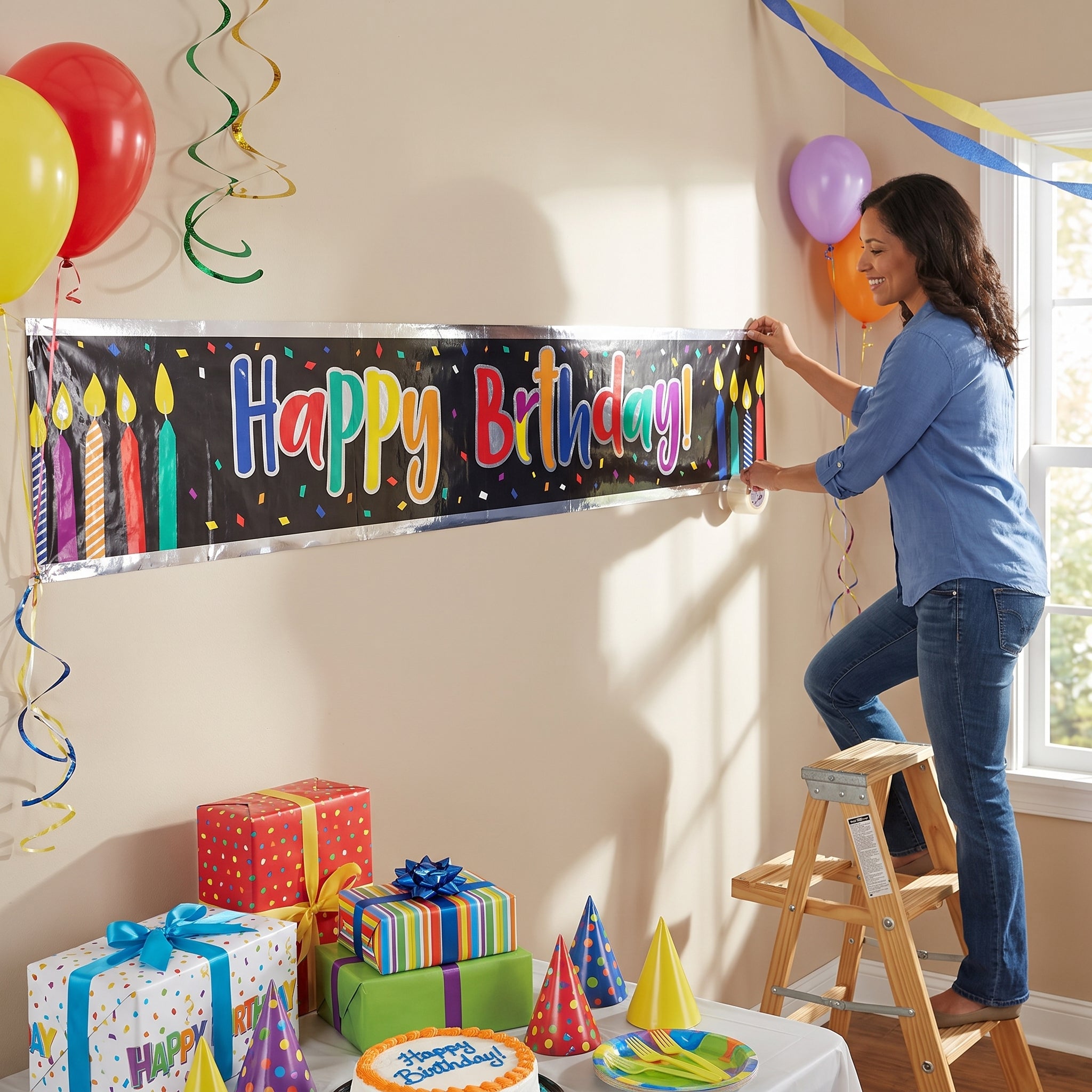 Colorful Birthday Candles Banner