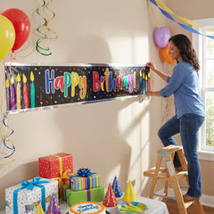 Colorful Birthday Candles Banner