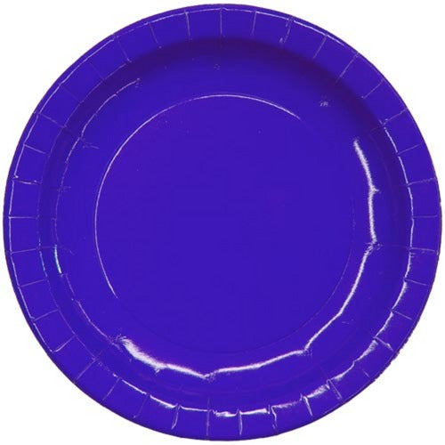 9 In. Dark Blue Paper Plates | 8 Count