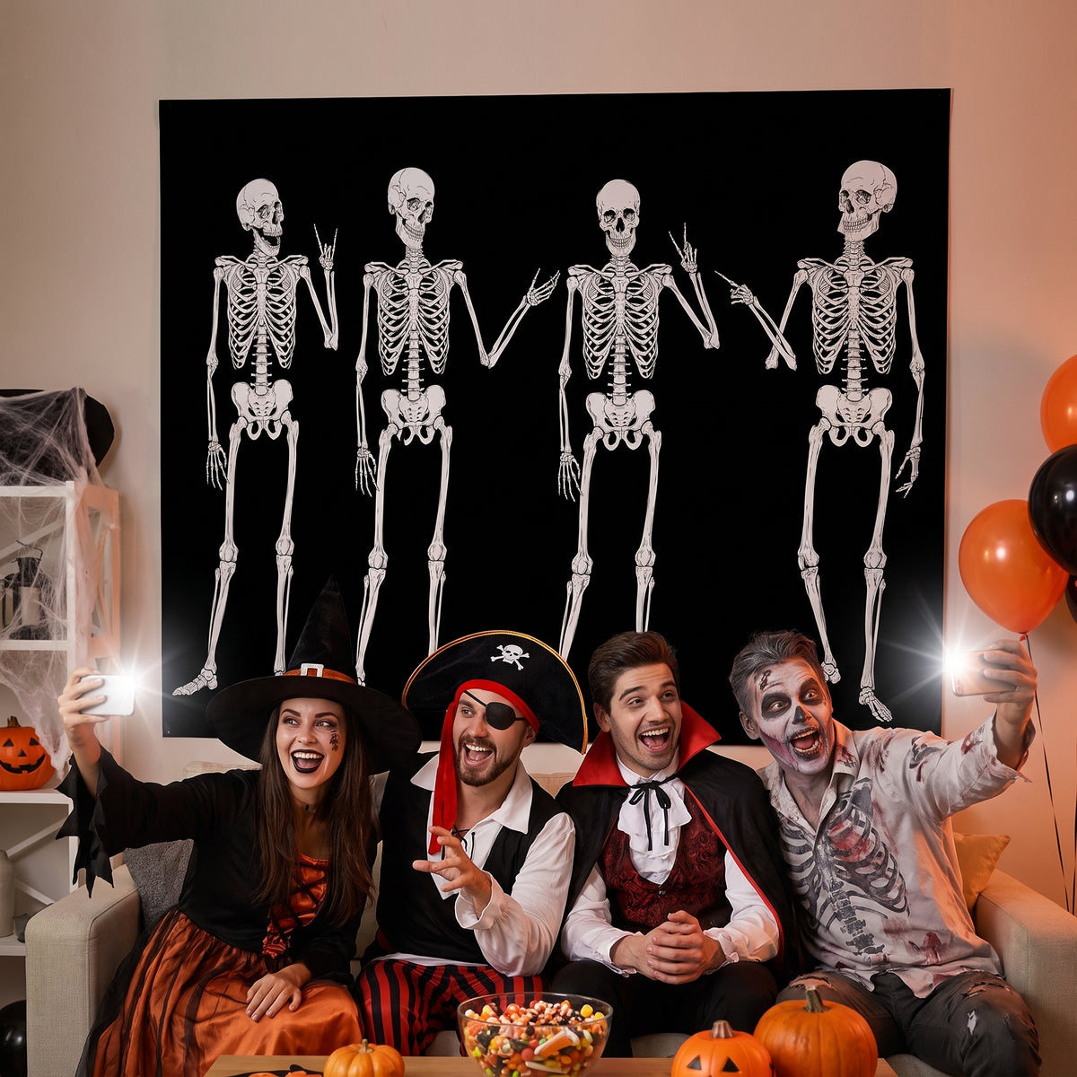 Spooktacular Skeleton Scene Setter Kit with Add-Ons