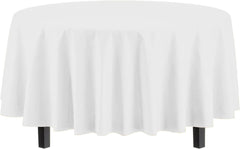 Round White Table Covers | 6 Pack