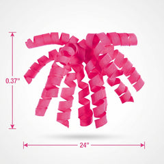 Neon Pink Grosgrain Curly Gift Bow