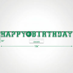 Jumbo Customizable Soccer Birthday Banner with Numbers