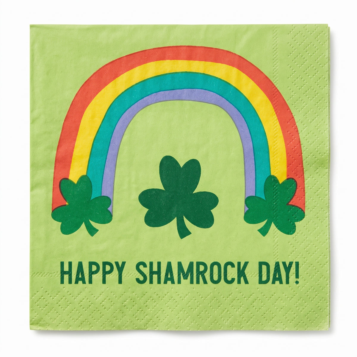Happy Shamrock Day Beverage Napkins - 5 In. X 5 In.