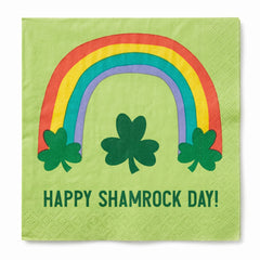 Happy Shamrock Day Beverage Napkins - 5 In. X 5 In.