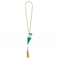 New Year's Eve Champagne Bottle Beaded Necklace