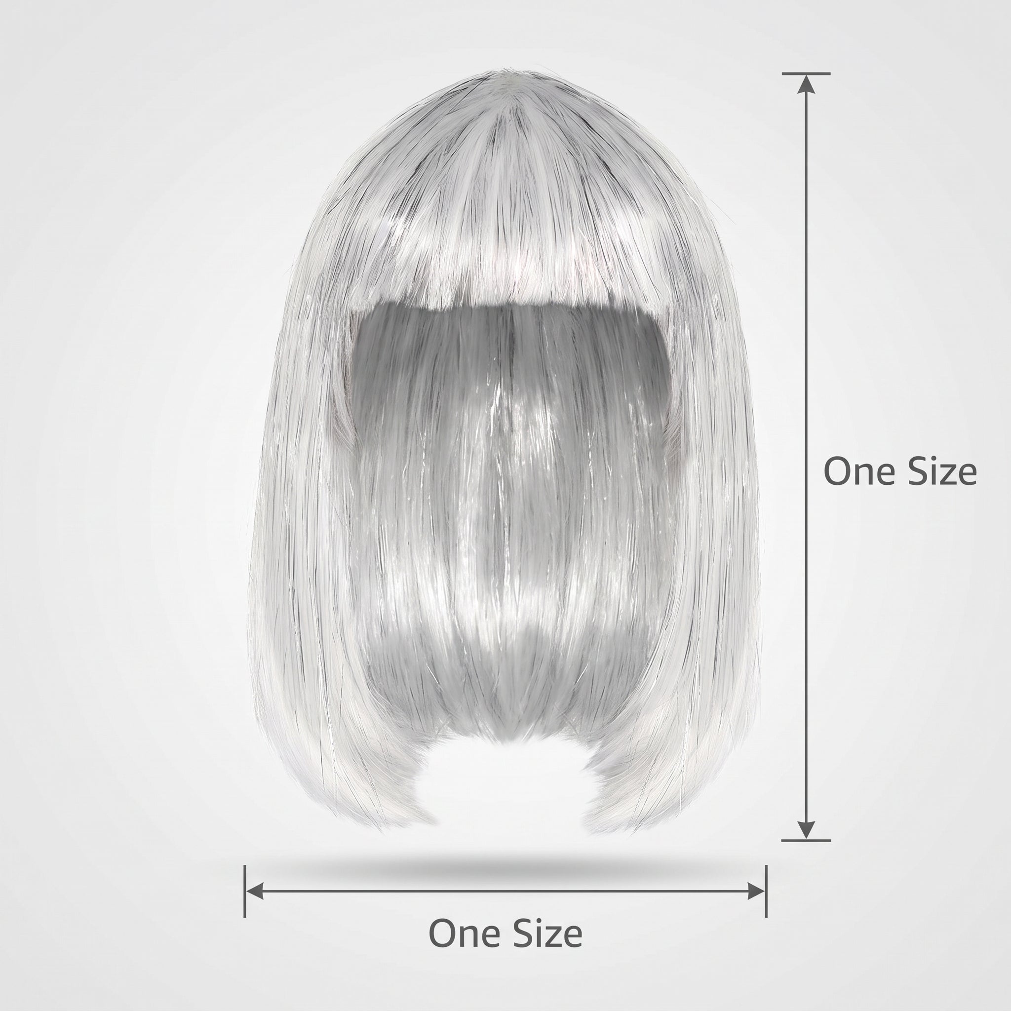 Silver Long Bob Wig - Trendy Costume Accessory for All Ages