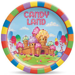 Candyland Birthday Party 7" Round Paper Plates