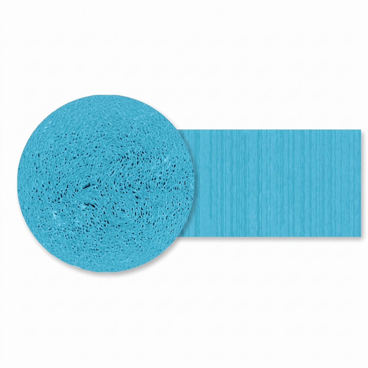 Vibrant Caribbean Blue Crepe Streamer - 81 Feet