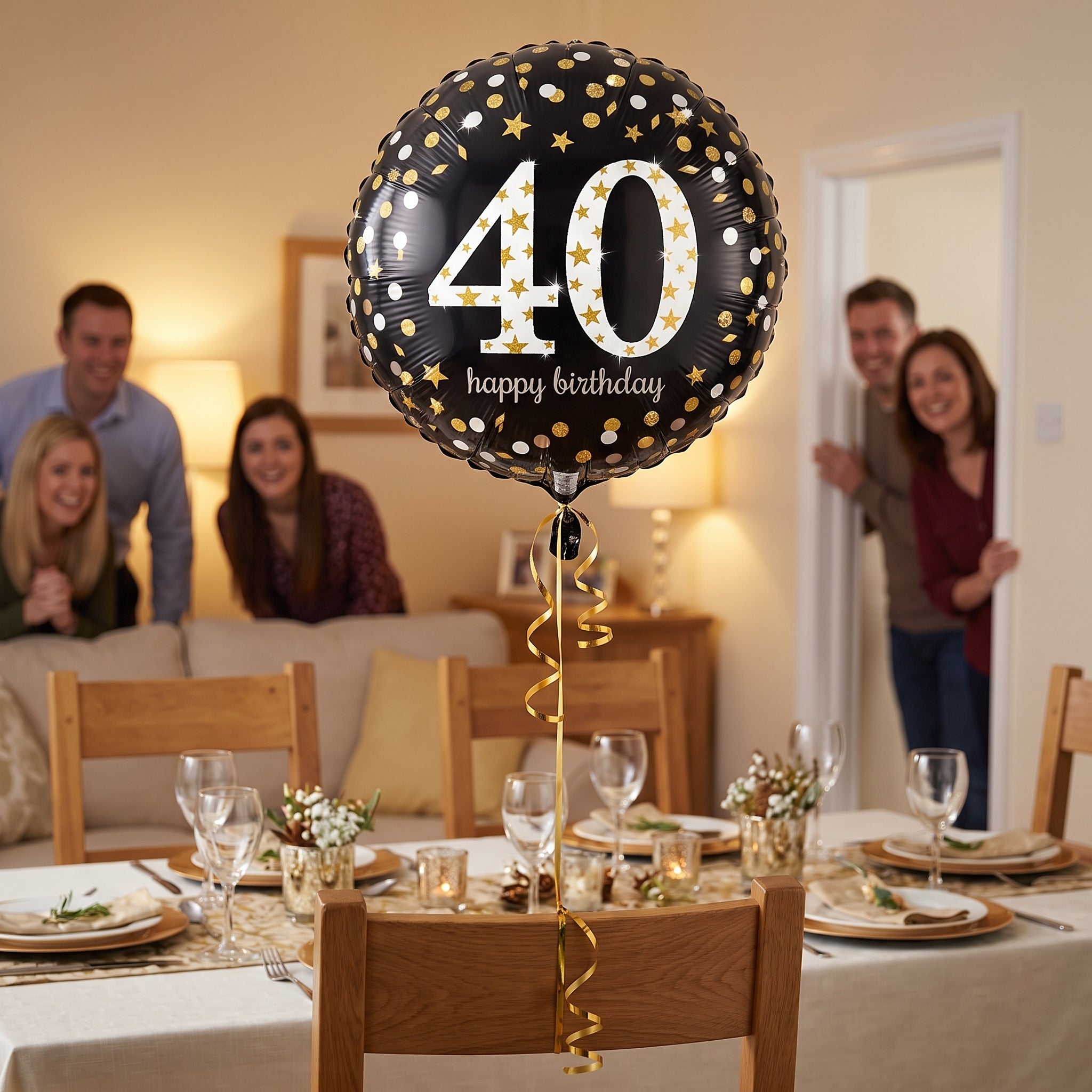 Sparkling 40th Birthday Foil Balloon - 18 Inch