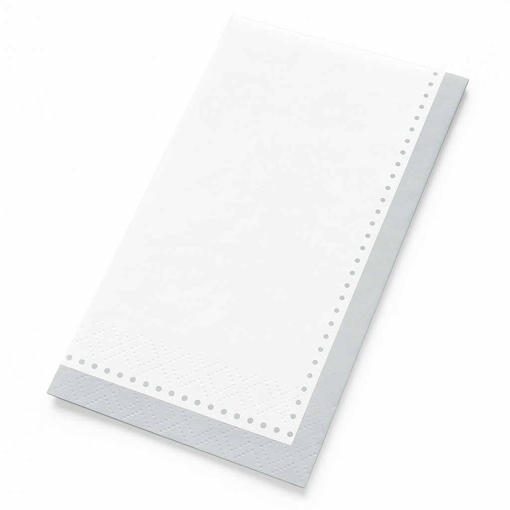 Premium Silver Buffet Guest Towel Napkins