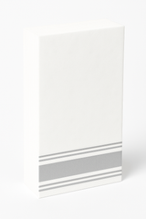 Elegant Silver Border Airlaid Buffet Napkins - 6.5 In. x 6.5 In. - 40 Pack