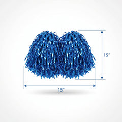 Team Spirit Marine Blue Pom-Poms, 2-Pack