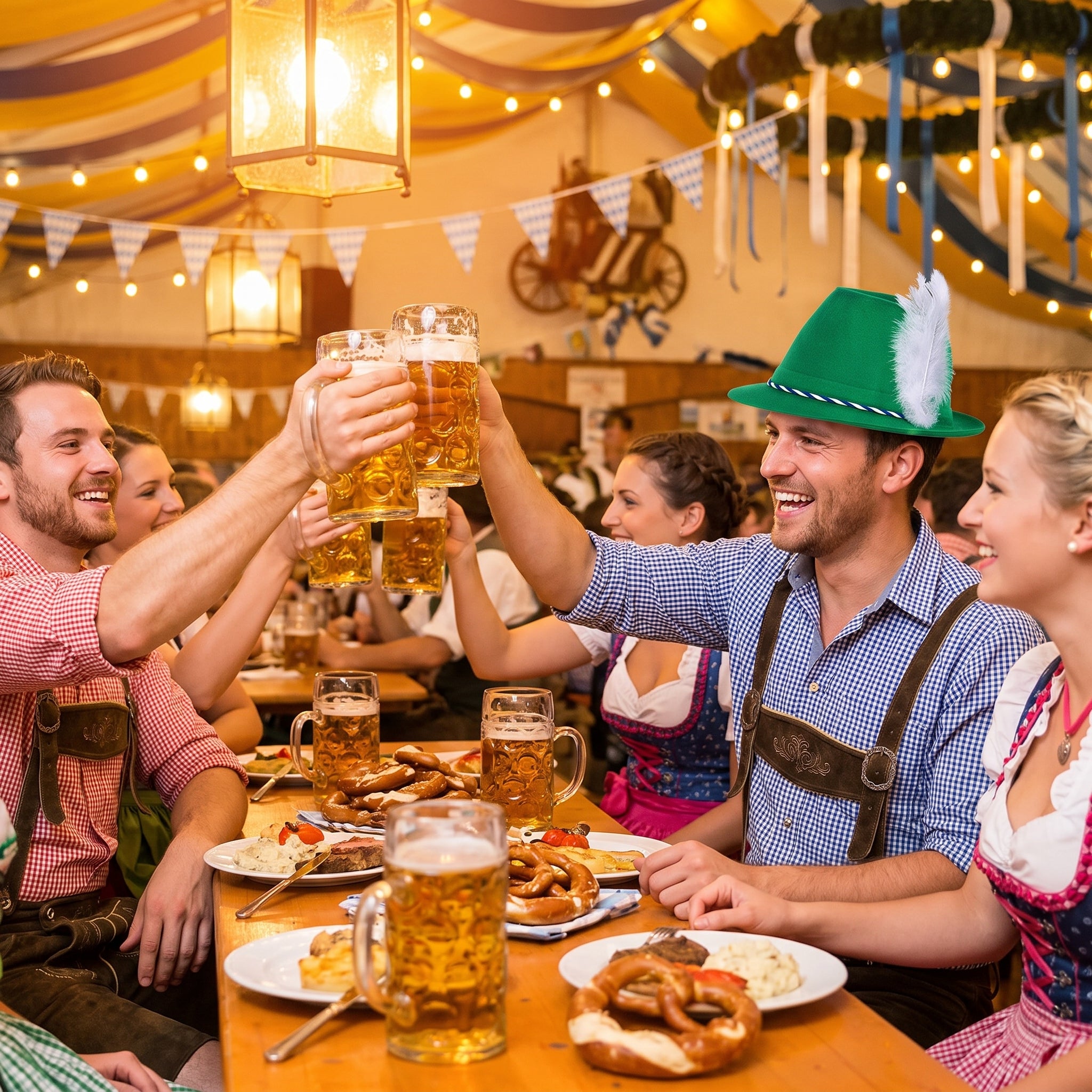 Traditional Tyrolean Hat for Oktoberfest Celebrations