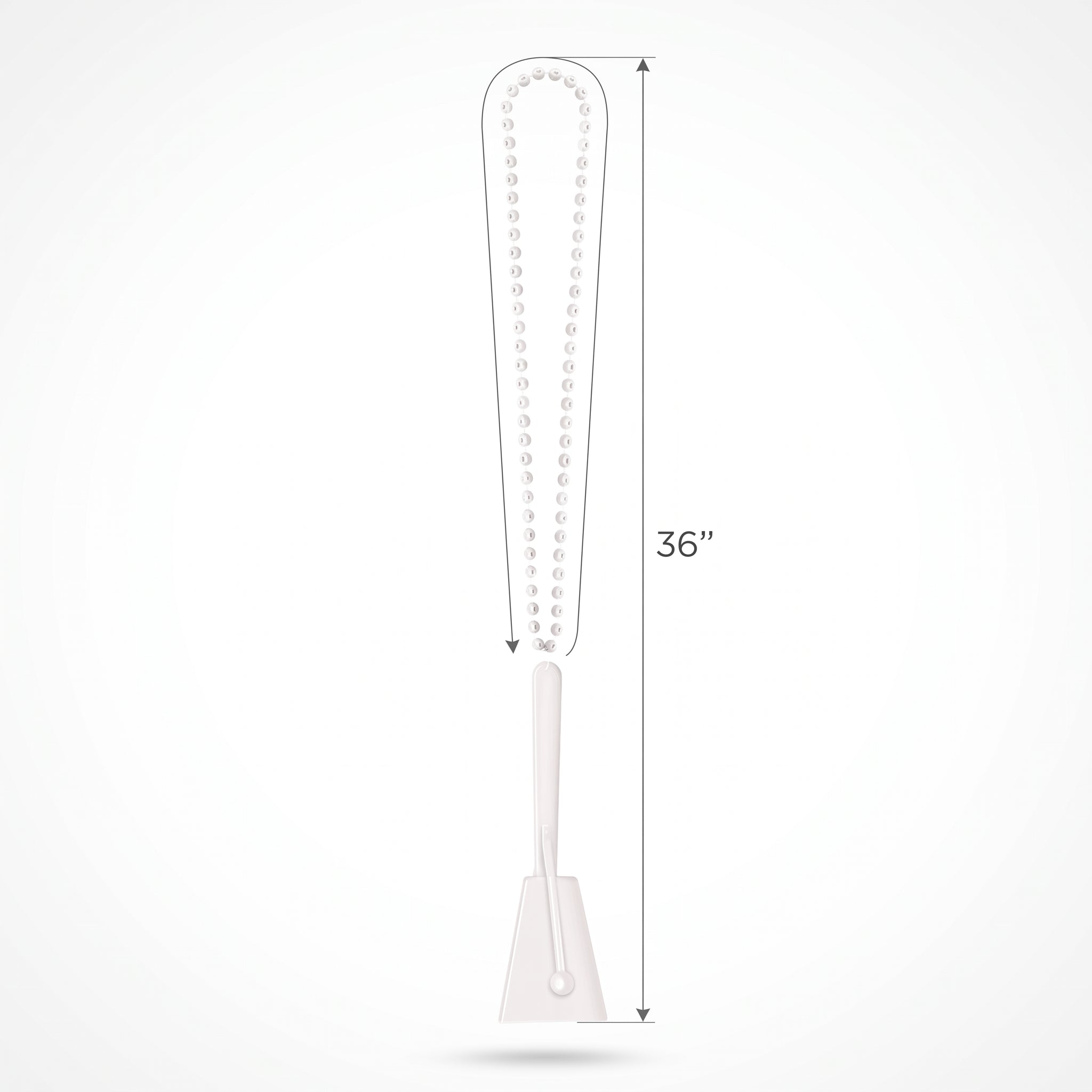 White Clacker Necklace - Noisemaker