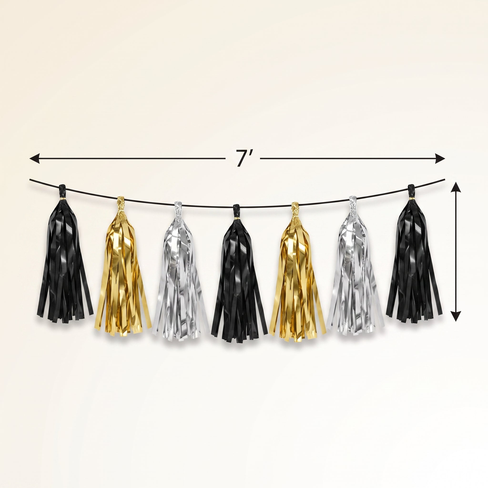 New Year's Eve Metallic Tassel Garland