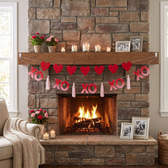 XOXO Tassel & Heart Banner Set for Valentine's Day