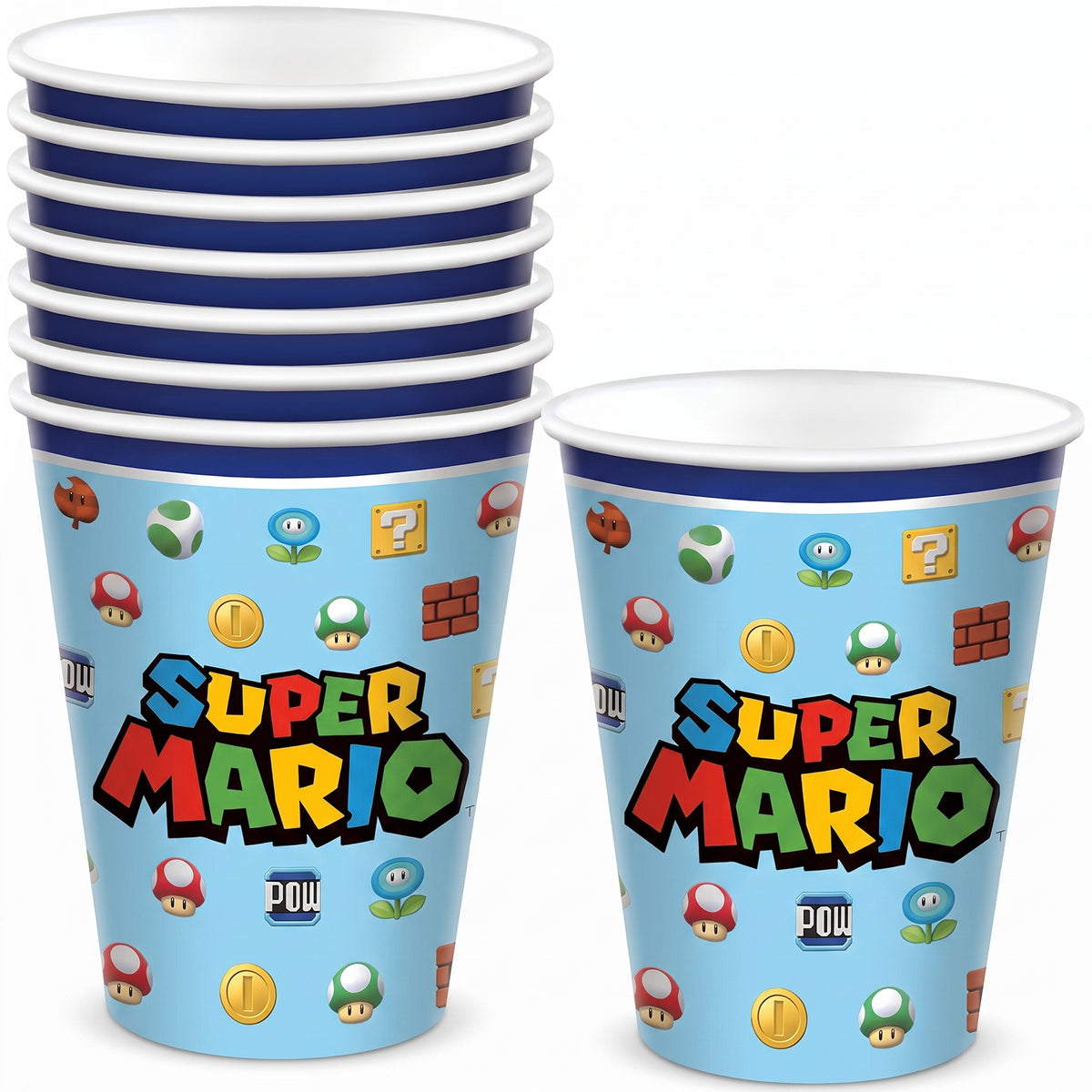Super Mario 9 oz Paper Cups - Set of 8