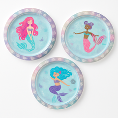 Shimmering Mermaids Iridescent Dessert Plates - 7", 8-Pack