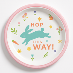 Easter Wishes Bunny Paper Plates - 7", 8-Pack