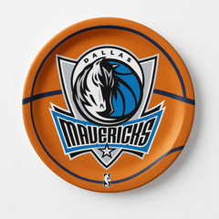 Dallas Mavericks 7" Round Paper Plates - NBA Party Essentials