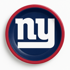 New York Giants 9" Round Paper Plates ‚Äì NFL Party Essentials