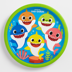 Baby Shark 9-Inch Round Paper Plates - 8 Pack