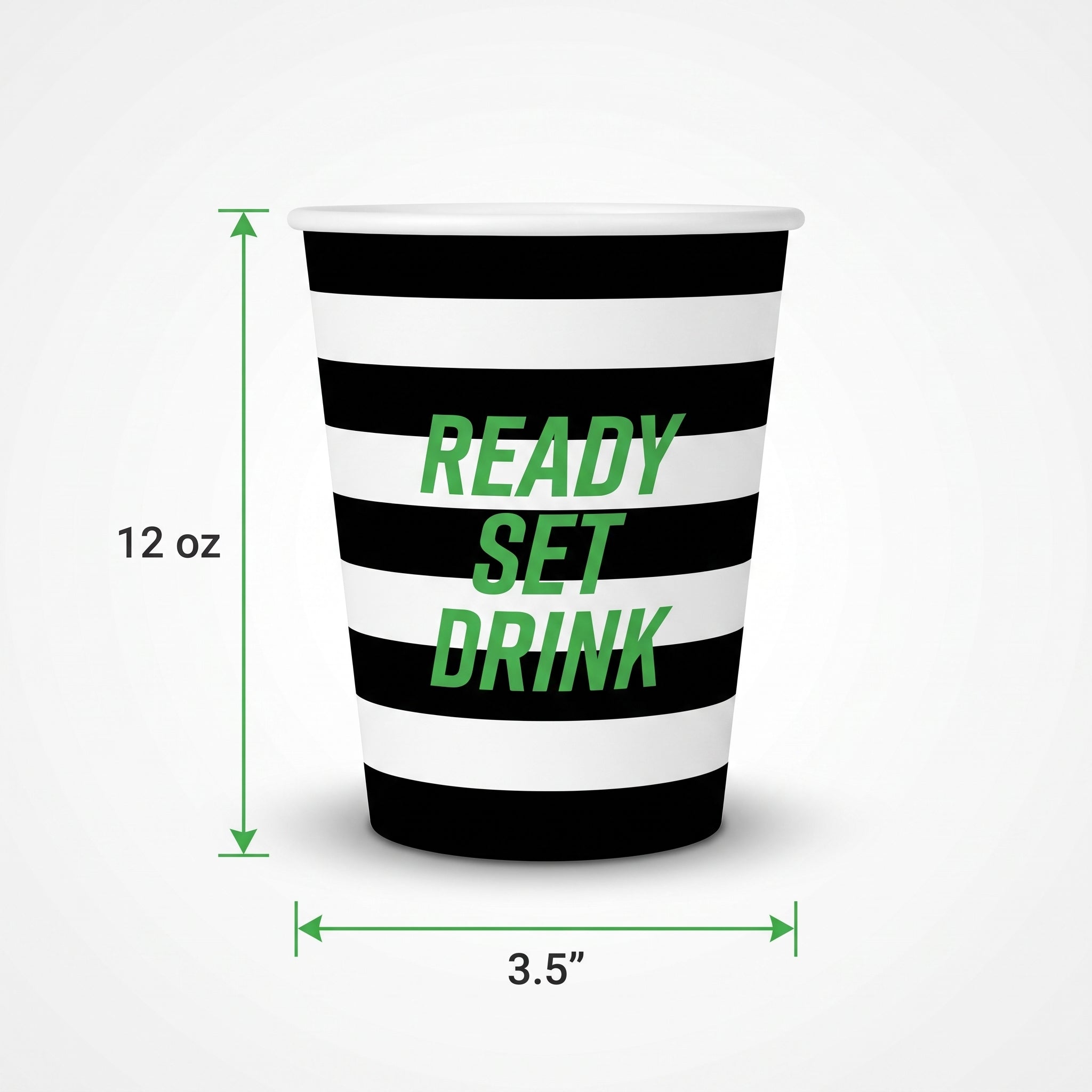 Ready Set Drink 12 oz Football Paper Cups