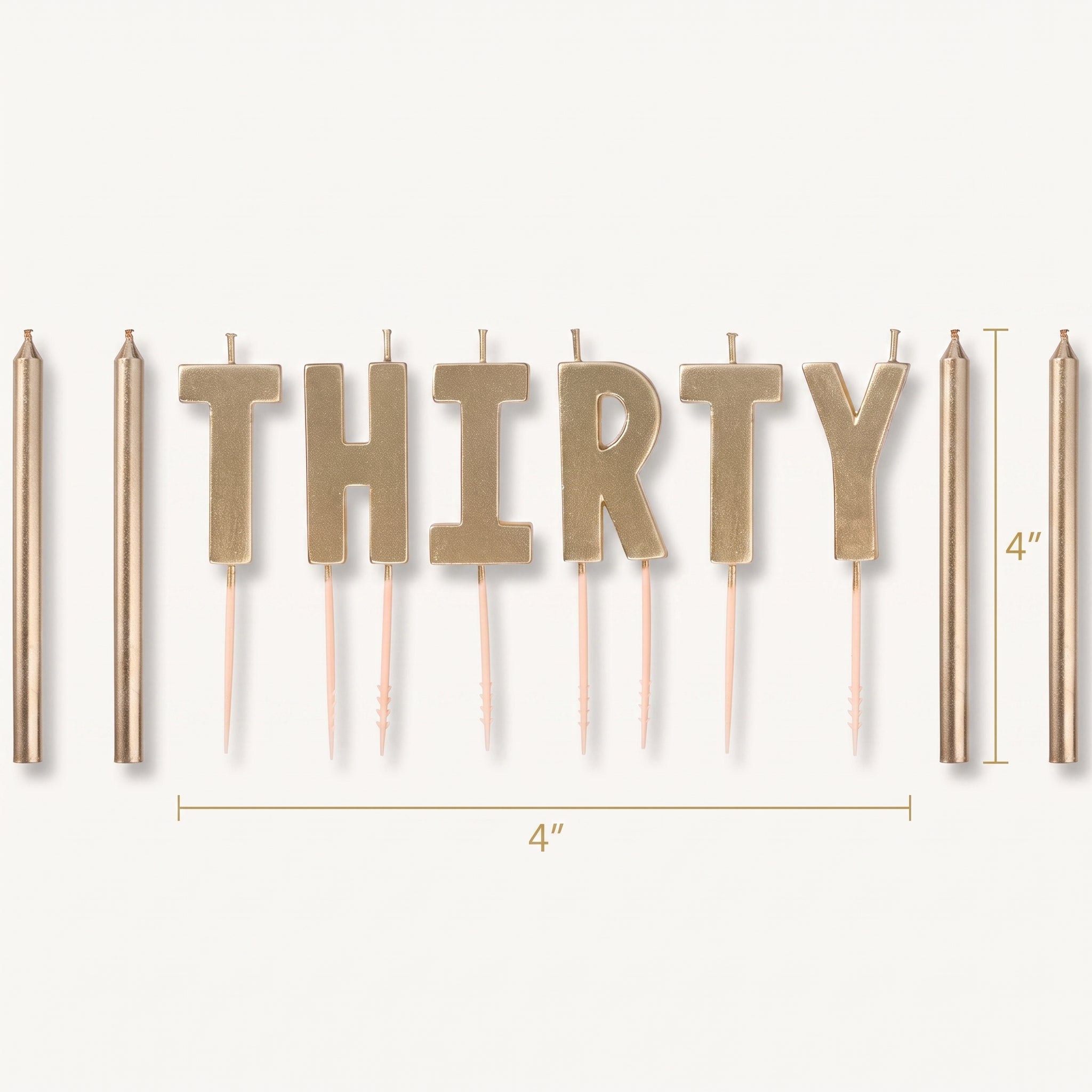 Golden Age 30th Birthday Candle Set