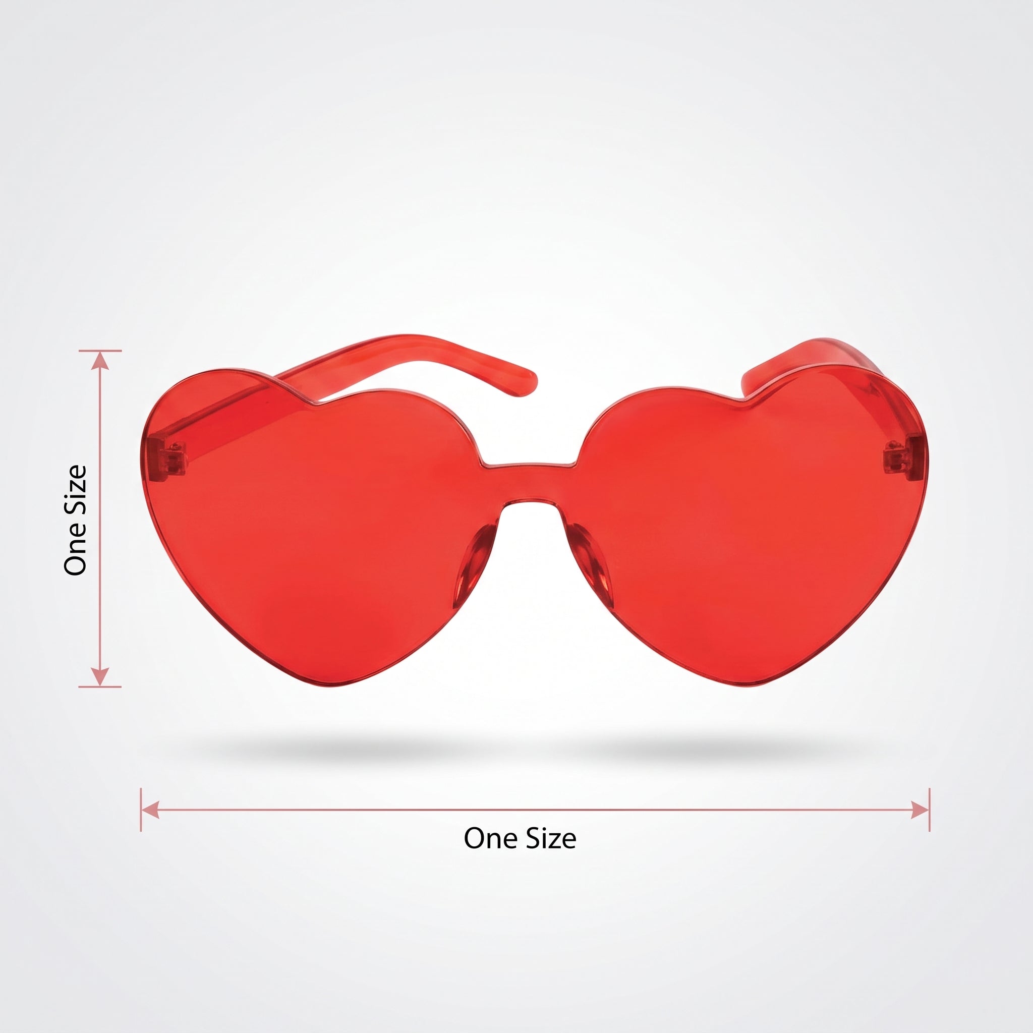 Valentine's Day Frameless Red Heart Glasses