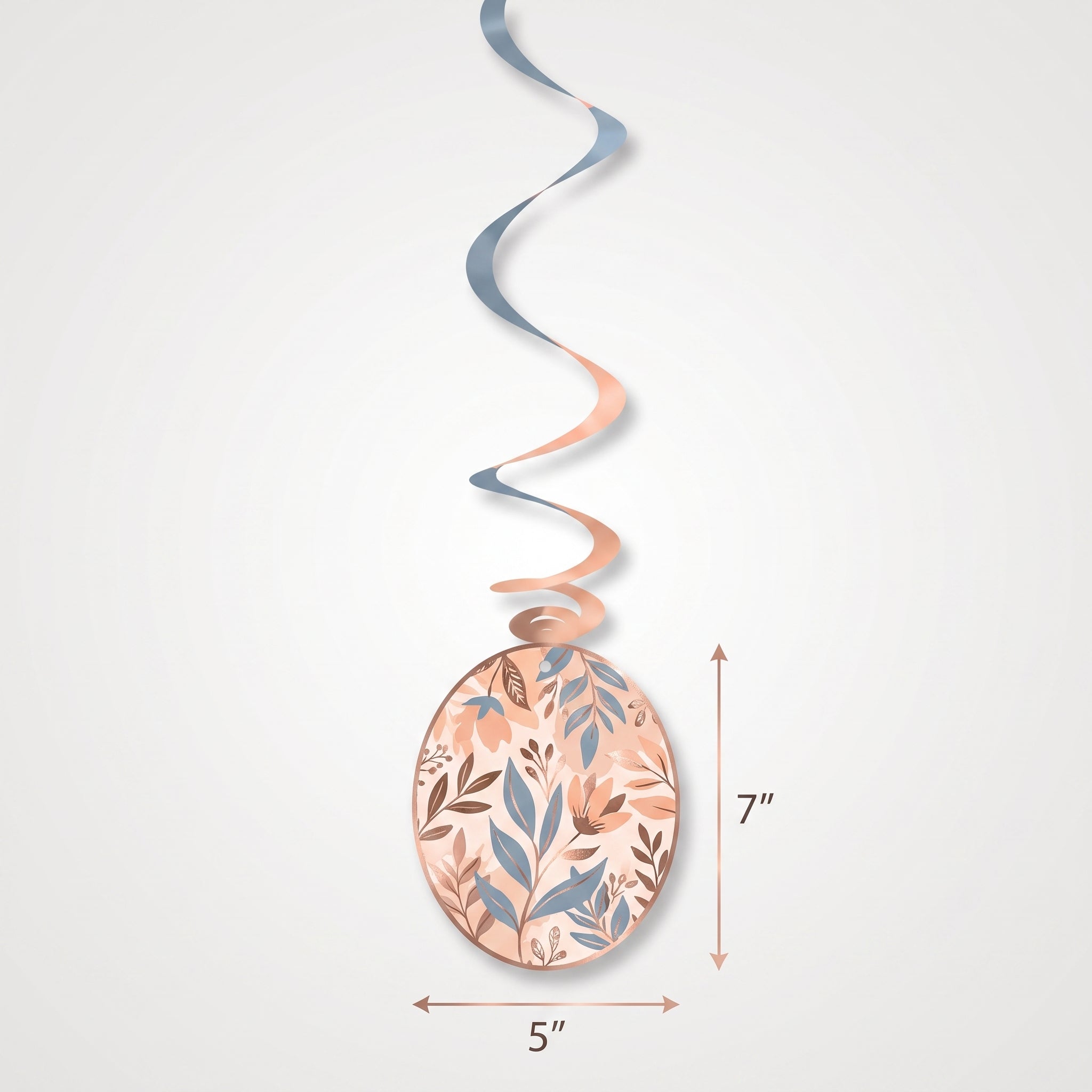 Rose Gold Floral Swirl Hanging Decorations